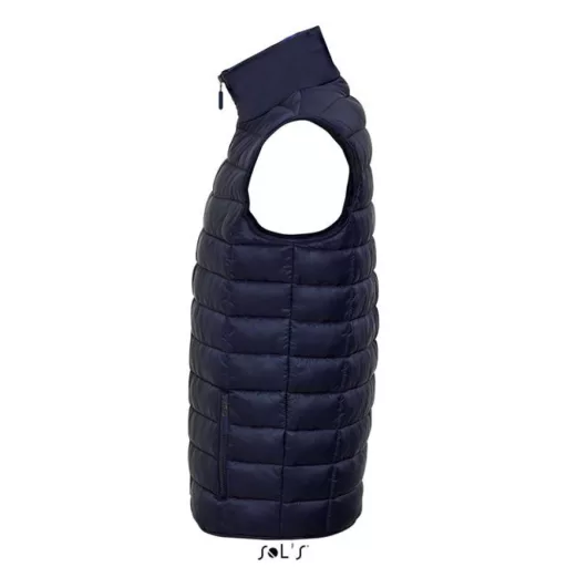 Férfi WAVE könnyű bélelt steppelt mellény, SOL'S SO01436, Navy-2XL