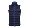 Férfi WAVE könnyű bélelt steppelt mellény, SOL'S SO01436, Navy-S