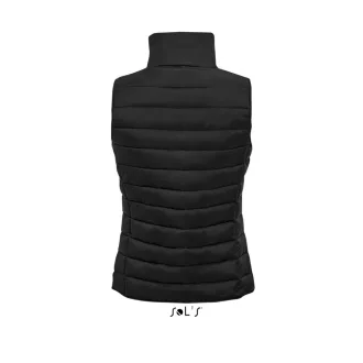   Női WAVE könnyű bélelt steppelt mellény, SOL'S SO01437, Black-S