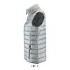 Női WAVE könnyű bélelt steppelt mellény, SOL'S SO01437, Metal Grey-S