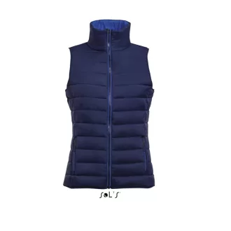   Női WAVE könnyű bélelt steppelt mellény, SOL'S SO01437, Navy-S