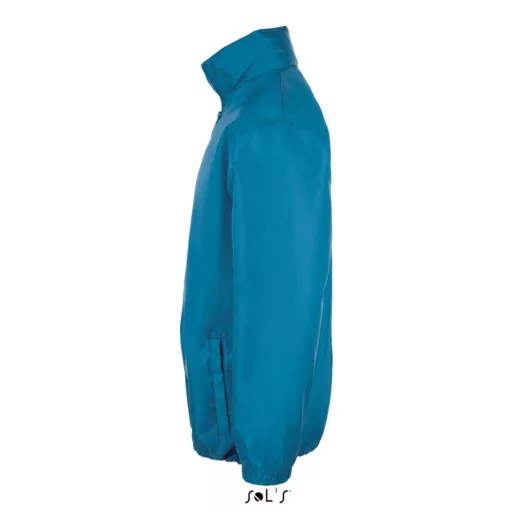 Uniszex széldzseki, gallérba rejtett kapucnival, SOL'S SO01618, Aqua-S