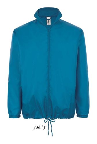 Uniszex széldzseki, gallérba rejtett kapucnival, SOL'S SO01618, Aqua-XL