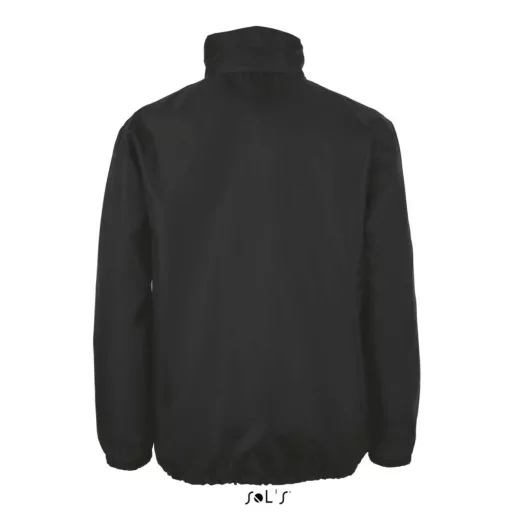 Uniszex széldzseki, gallérba rejtett kapucnival, SOL'S SO01618, Black-2XL