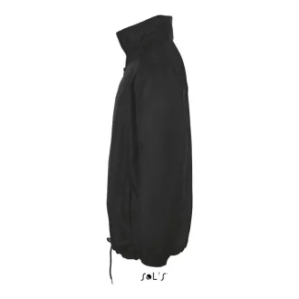   Uniszex széldzseki, gallérba rejtett kapucnival, SOL'S SO01618, Black-S