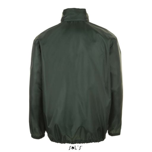 Uniszex széldzseki, gallérba rejtett kapucnival, SOL'S SO01618, Forest Green-3XL