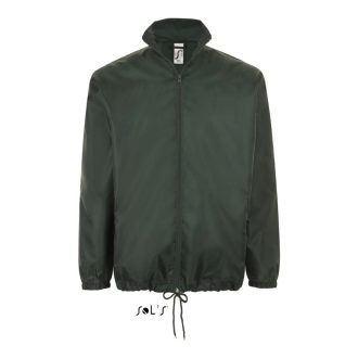   Uniszex széldzseki, gallérba rejtett kapucnival, SOL'S SO01618, Forest Green-XS