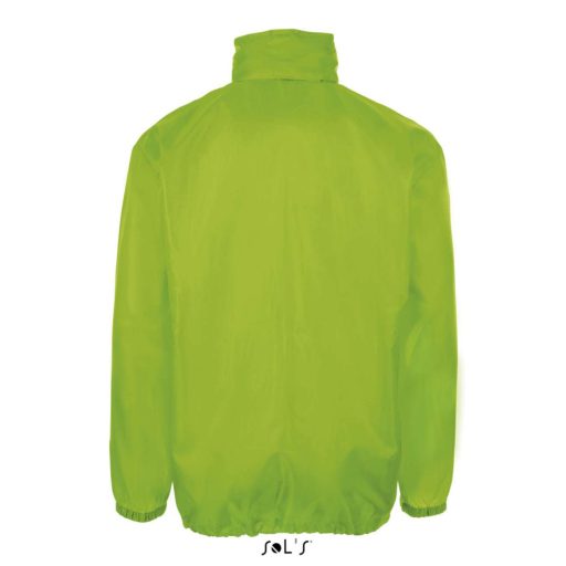 Uniszex széldzseki, gallérba rejtett kapucnival, SOL'S SO01618, Lime-XL