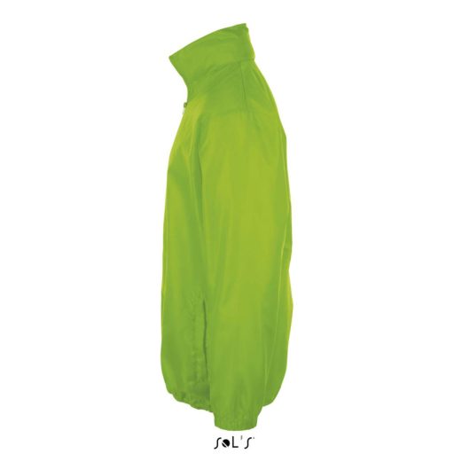 Uniszex széldzseki, gallérba rejtett kapucnival, SOL'S SO01618, Lime-XL