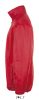 Uniszex széldzseki, gallérba rejtett kapucnival, SOL'S SO01618, Red-L