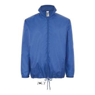   Uniszex széldzseki, gallérba rejtett kapucnival, SOL'S SO01618, Royal Blue-S