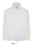 Uniszex széldzseki, gallérba rejtett kapucnival, SOL'S SO01618, White-S