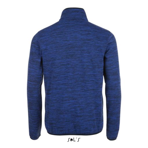 Uniszex TURBO cipzáras unisex vastag polár pulóver, SOL'S SO01652, Bugatti Blue/Navy Pro-XS