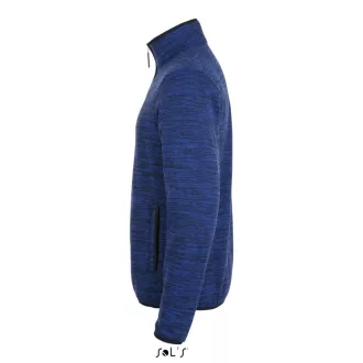   Uniszex TURBO cipzáras unisex vastag polár pulóver, SOL'S SO01652, Bugatti Blue/Navy Pro-XS