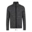 Uniszex TURBO cipzáras unisex vastag polár pulóver, SOL'S SO01652, Dark Grey/Black-M