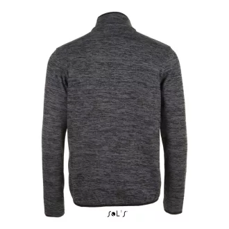   Uniszex TURBO cipzáras unisex vastag polár pulóver, SOL'S SO01652, Dark Grey/Black-M