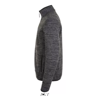   Uniszex TURBO cipzáras unisex vastag polár pulóver, SOL'S SO01652, Dark Grey/Black-M