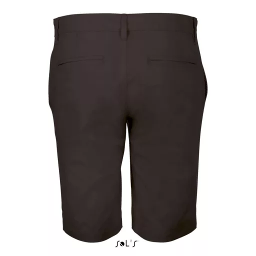 Férfi JASPER pamut rövidnadrág cipzáras sliccel, SOL'S SO01659, Black-38