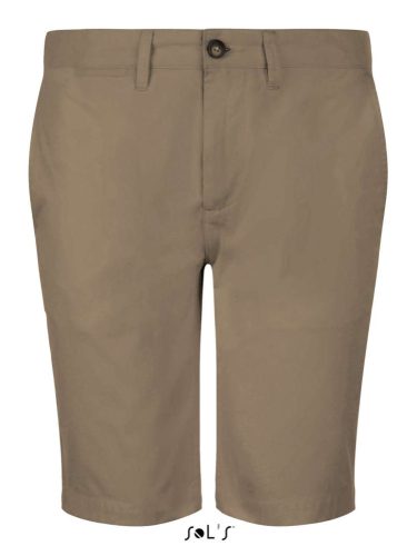 Férfi JASPER pamut rövidnadrág cipzáras sliccel, SOL'S SO01659, Chestnut-38