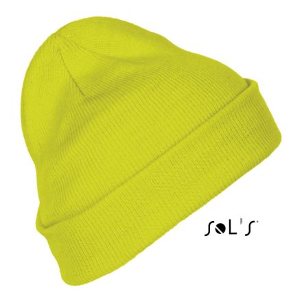 Uniszex egyszínű kötött sapka, SOL'S SO01664, Neon Yellow-U