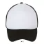 Uniszex hálós 5 paneles baseball sapka, SOL'S SO01668, White/Black-U