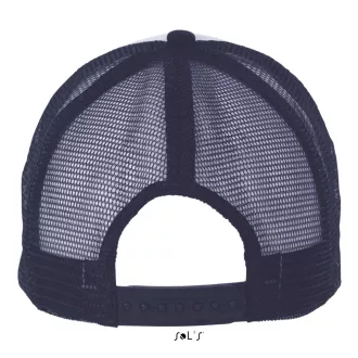   Uniszex hálós 5 paneles baseball sapka, SOL'S SO01668, White/French Navy-U