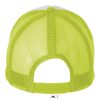 Uniszex hálós 5 paneles baseball sapka, SOL'S SO01668, White/Neon Green-U