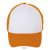 Uniszex hálós 5 paneles baseball sapka, SOL'S SO01668, White/Neon Orange-U