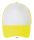 Uniszex hálós 5 paneles baseball sapka, SOL'S SO01668, White/Neon Yellow-U