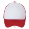 Uniszex hálós 5 paneles baseball sapka, SOL'S SO01668, White/Red-U