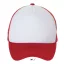 Uniszex hálós 5 paneles baseball sapka, SOL'S SO01668, White/Red-U