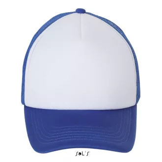   Uniszex hálós 5 paneles baseball sapka, SOL'S SO01668, White/Royal Blue-U