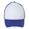 Uniszex hálós 5 paneles baseball sapka, SOL'S SO01668, White/Royal Blue-U