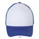 Uniszex hálós 5 paneles baseball sapka, SOL'S SO01668, White/Royal Blue-U