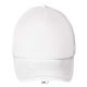 Uniszex hálós 5 paneles baseball sapka, SOL'S SO01668, White-U
