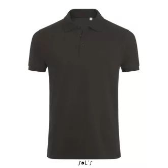   Férfi PHOENIX galléros sztreccs póló, SOL'S SO01708, Charcoal Melange-S