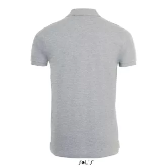   Férfi PHOENIX galléros sztreccs póló, SOL'S SO01708, Grey Melange-S