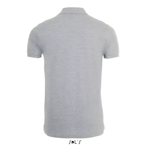 Férfi PHOENIX galléros sztreccs póló, SOL'S SO01708, Grey Melange-S