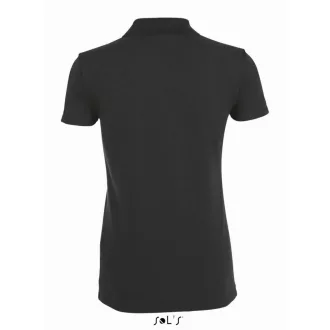   Női PHOENIX sztreccs galléros póló, SOL'S SO01709, Black-S