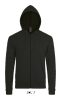 Uniszex cipzáras kapucnis pulóver, SOL'S SO01714, Black-L