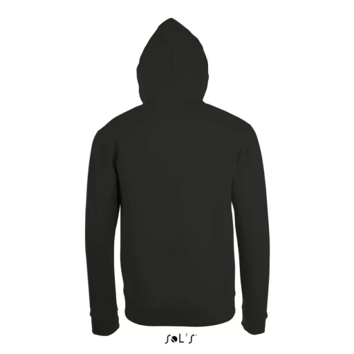 Uniszex cipzáras kapucnis pulóver, SOL'S SO01714, Black-M