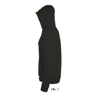   Uniszex cipzáras kapucnis pulóver, SOL'S SO01714, Black-XS