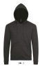 Uniszex cipzáras kapucnis pulóver, SOL'S SO01714, Charcoal Melange-2XL