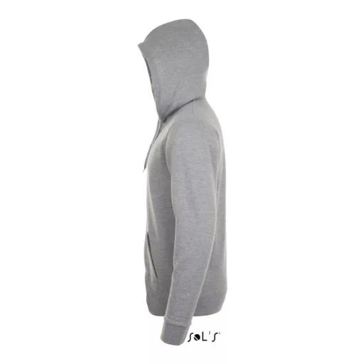 Uniszex cipzáras kapucnis pulóver, SOL'S SO01714, Grey Melange-M