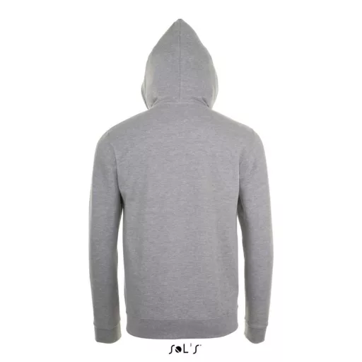 Uniszex cipzáras kapucnis pulóver, SOL'S SO01714, Grey Melange-XL