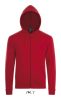 Uniszex cipzáras kapucnis pulóver, SOL'S SO01714, Red-L
