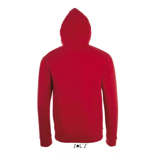 Uniszex cipzáras kapucnis pulóver, SOL'S SO01714, Red-S