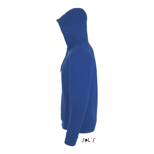 Uniszex cipzáras kapucnis pulóver, SOL'S SO01714, Royal Blue-S