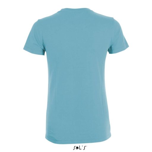 Női REGENT kereknyakú rövid ujjú pamut póló, SOL'S SO01825, Atoll Blue-L