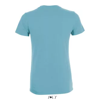   Női REGENT kereknyakú rövid ujjú pamut póló, SOL'S SO01825, Atoll Blue-S